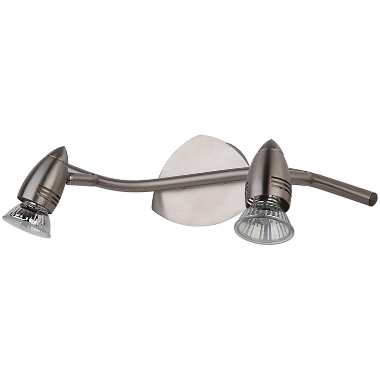 Castorama Réglette Spot 2 Lumières GU10 7W GoodHome Aspis Nickel Satiné L.39 X L.9 X H.16 Cm 3 Castorama Réglette Spot 2 Lumières GU10 7W GoodHome Aspis Nickel Satiné L.39 X L.9 X H.16 Cm
