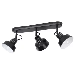 Castorama Réglette Spot 3 Lumières E14 10W GoodHome Yarra Noir Mat L.63,8 X L.18,5 X H.22.4 Cm