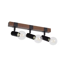 Castorama Réglette Spot 3 Lumières E27 40W Corep Aalto Noir L.44 X H.9.5 X P.12,5 Cm