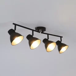 Castorama Réglette Spot 4 Lumières E14 40W Corep Dock L.72 X L.14 X H.19 Cm