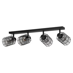 Castorama Réglette Spot 4 Lumières E27 40W Eglo Consaca Noir X H.20.5 Cm