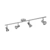 Castorama Réglette Spot 4 Lumières GU10 10W GoodHome Aphroditus Nickel L.80 X L.9 X H.16 Cm -Castorama reglette spot 4 lumieres gu10 10w goodhome aphroditus nickel l 80 x l 9 x h 16 cm5059340227702 01c
