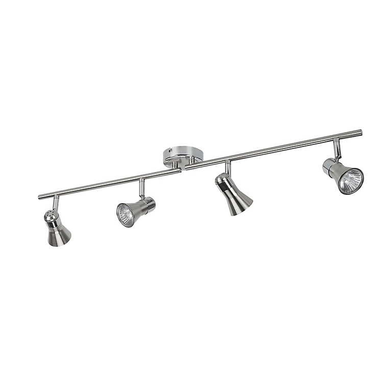 Castorama Réglette Spot 4 Lumières GU10 10W GoodHome Aphroditus Nickel L.80 X L.9 X H.16 Cm 3 Castorama Réglette Spot 4 Lumières GU10 10W GoodHome Aphroditus Nickel L.80 X L.9 X H.16 Cm